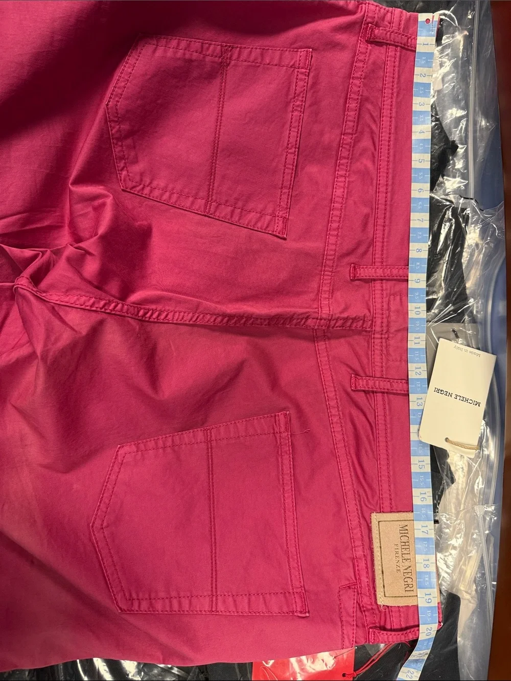 Michele Negri Bright Pink Denim Shorts